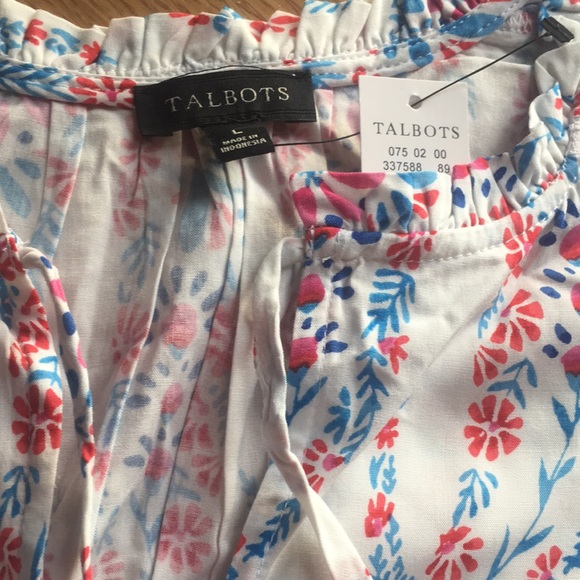 Talbots Woman’s Floral Printed Long Sleeve Top - Picture 1 of 5